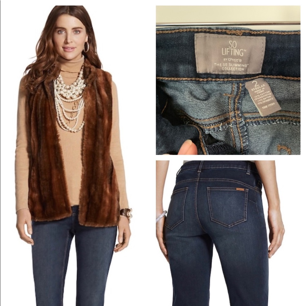 Chico’s (size 2)So Lifting Straight Leg Jean